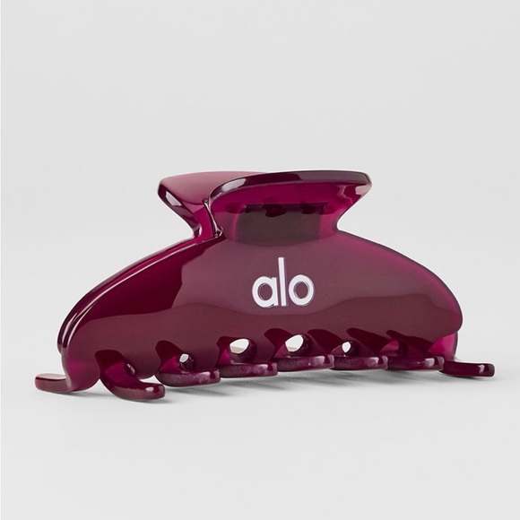 ALO Yoga Accessories - New Alo 90's Claw Clip - Burgundy Clear Limited